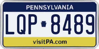 PA license plate LQP8489