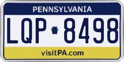 PA license plate LQP8498