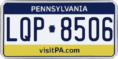 PA license plate LQP8506