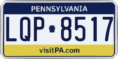 PA license plate LQP8517