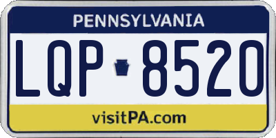 PA license plate LQP8520