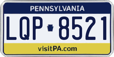 PA license plate LQP8521