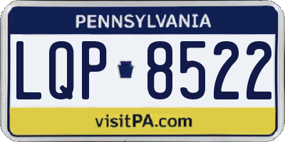 PA license plate LQP8522