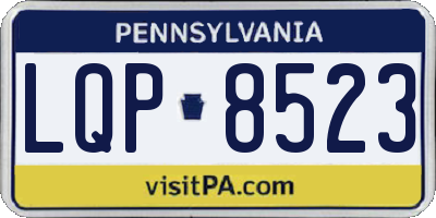 PA license plate LQP8523
