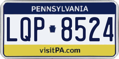 PA license plate LQP8524