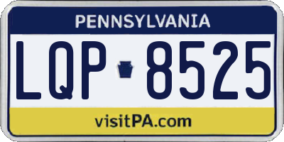 PA license plate LQP8525