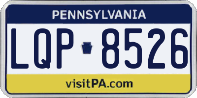 PA license plate LQP8526