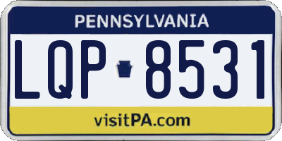 PA license plate LQP8531