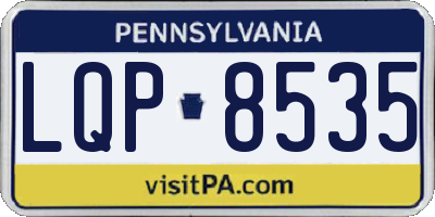PA license plate LQP8535