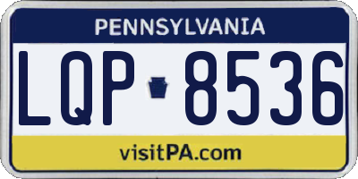 PA license plate LQP8536