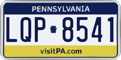 PA license plate LQP8541