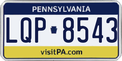 PA license plate LQP8543