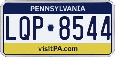 PA license plate LQP8544