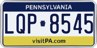 PA license plate LQP8545