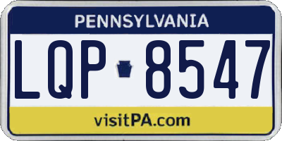 PA license plate LQP8547