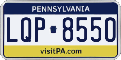 PA license plate LQP8550