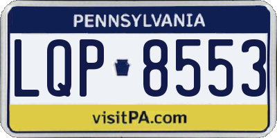 PA license plate LQP8553