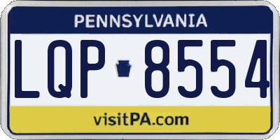 PA license plate LQP8554