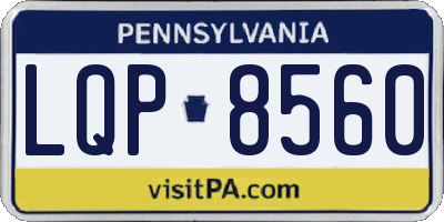 PA license plate LQP8560