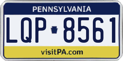 PA license plate LQP8561