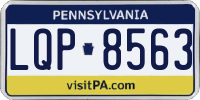 PA license plate LQP8563