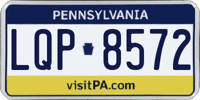 PA license plate LQP8572