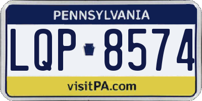 PA license plate LQP8574