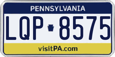 PA license plate LQP8575