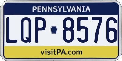 PA license plate LQP8576