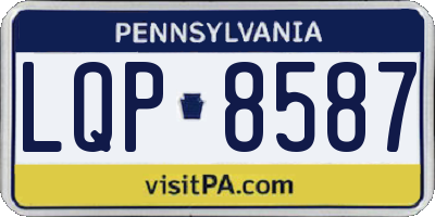 PA license plate LQP8587