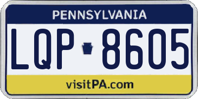 PA license plate LQP8605
