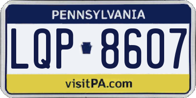 PA license plate LQP8607