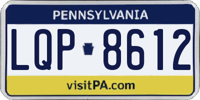 PA license plate LQP8612