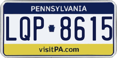 PA license plate LQP8615