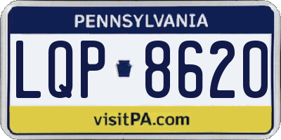 PA license plate LQP8620