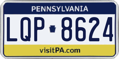 PA license plate LQP8624
