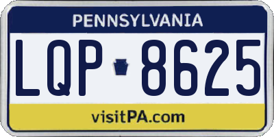 PA license plate LQP8625