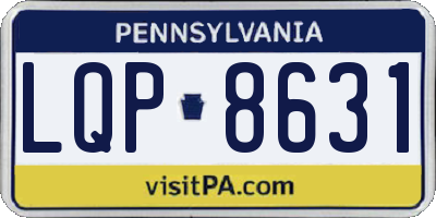 PA license plate LQP8631