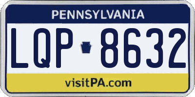PA license plate LQP8632