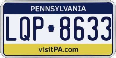 PA license plate LQP8633