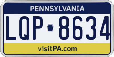 PA license plate LQP8634