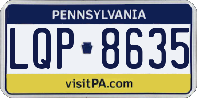 PA license plate LQP8635
