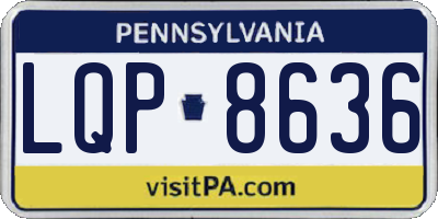 PA license plate LQP8636