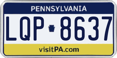 PA license plate LQP8637