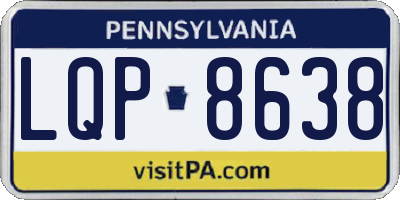 PA license plate LQP8638