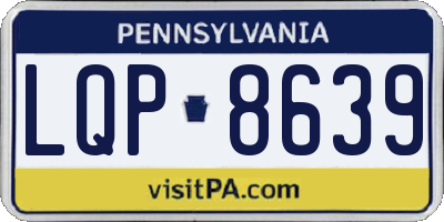 PA license plate LQP8639