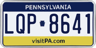 PA license plate LQP8641