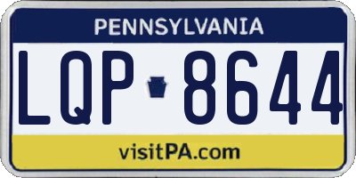PA license plate LQP8644