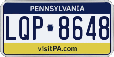 PA license plate LQP8648