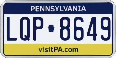 PA license plate LQP8649